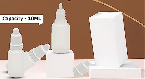 Naturegoon 10-Pack 10ml Refillable Plastic Squeeze Bottles with Caps - Multi-Purpose Dropper Bottles for Essential Oils, Eye Drops, Sanitizers & Liquids | Perfect for Travel, DIY Beauty, Home Organization & Craft Projects