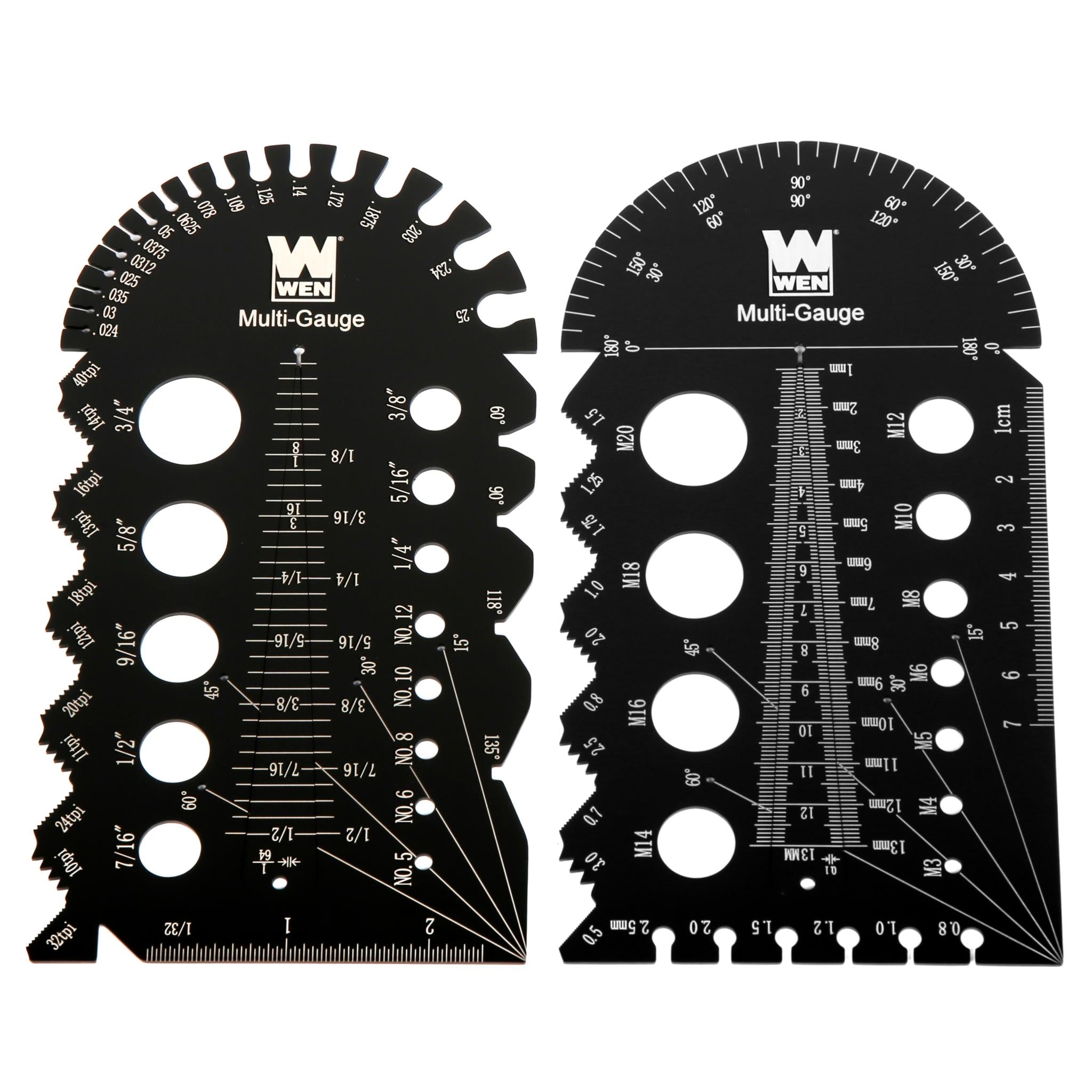 WEN ME210G Metric & Imperial Thread Pitch Gauge Set - 2 Pack with Carrying Case | Precision Measuring Tool for Metalworking, Plumbing & Automotive Repair