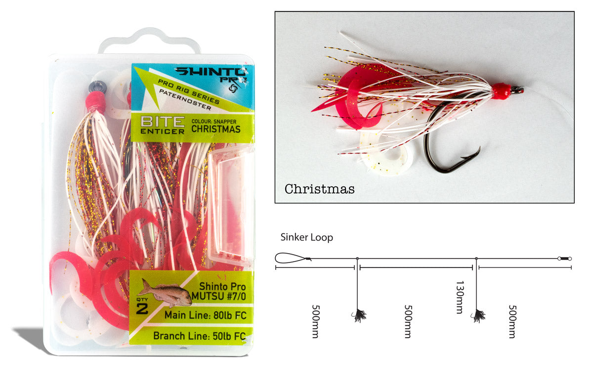 Bite Enticer Mutsu Paternoster Rigs - Size #5/0 & #7/0 - Saltwater Fishing Lures for Offshore and Deep Sea Angling