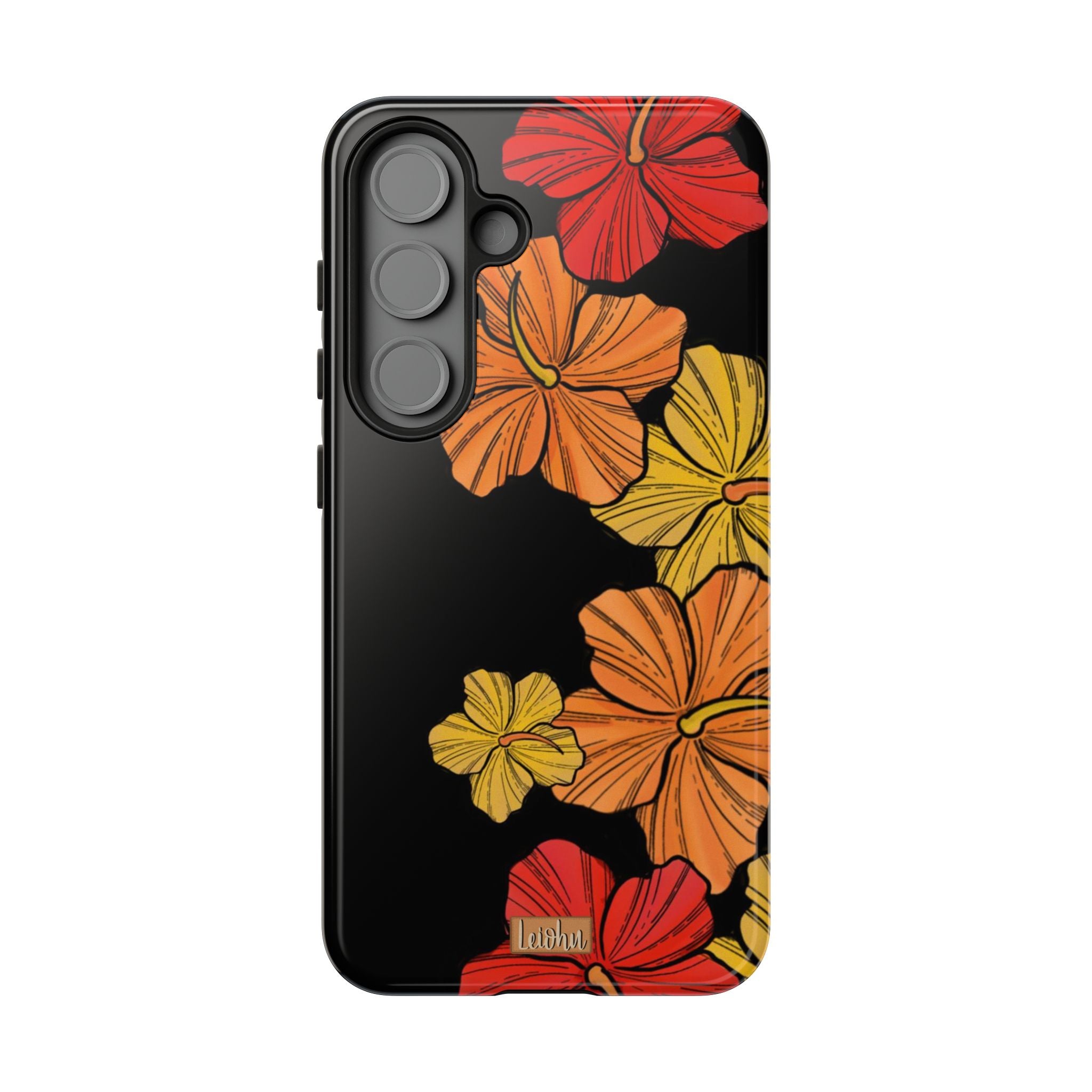 Vintage Hibiscus Pattern Samsung Galaxy Phone Case - Stylish Protective Cover for Galaxy S21/S20/S10/Note 20 - Perfect for Everyday Use, Travel & Gifting