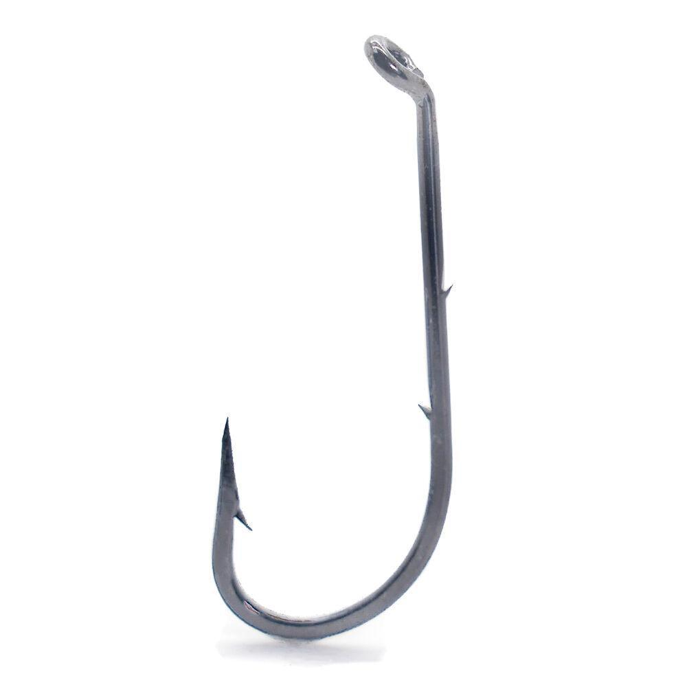 Mustad O'Shaughnessy Baitholder Fishing Hooks - Black Nickel Finish - Sharp, Durable Saltwater & Freshwater Hooks for Bass, Trout, and Panfish - Perfect for Live Bait and Artificial Lures