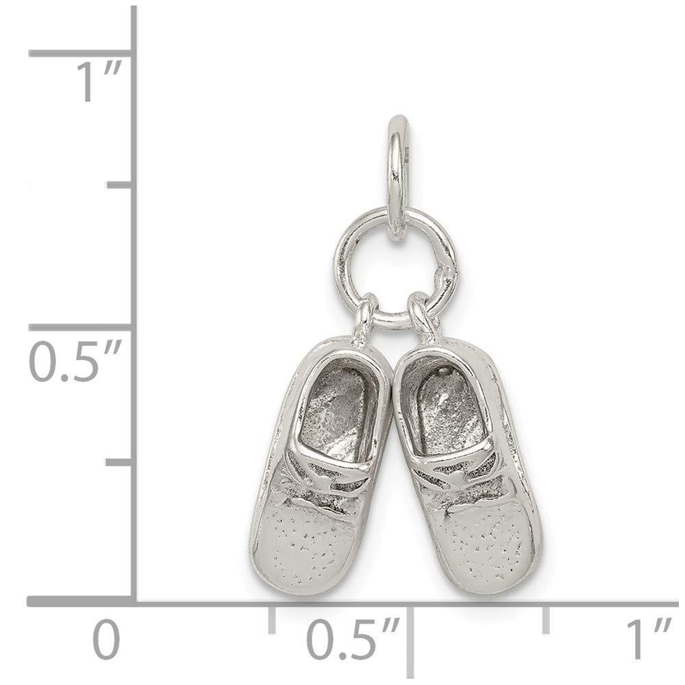 925 Sterling Silver Baby Shoes Charm - Dainty & Elegant Jewelry for Newborn Gifts, Baby Showers, and Keepsakes - Perfect for Bracelets, Necklaces, and Memory Jewelry