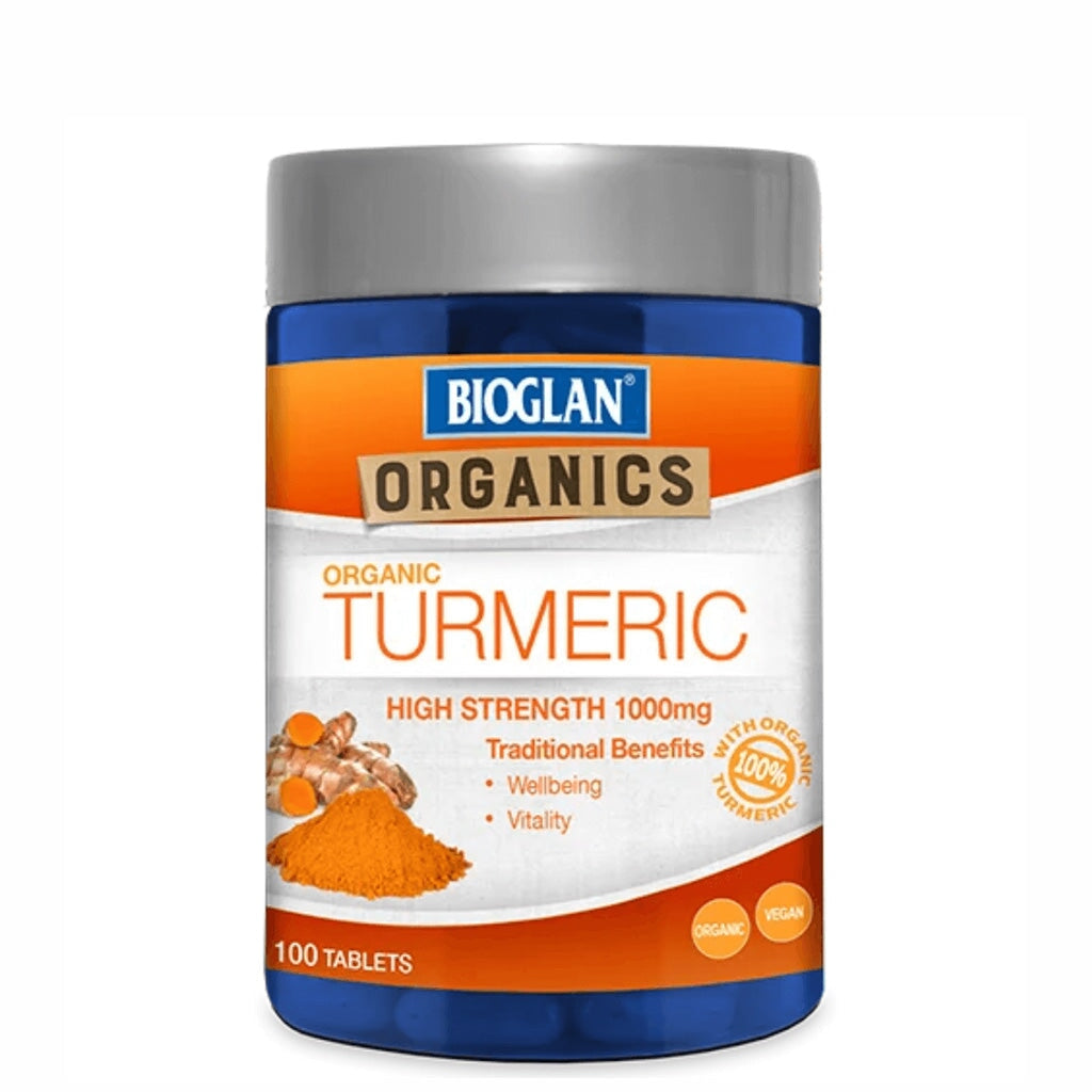 Bioglan Turmeric 1000mg Supplement - Premium Curcumin Extract for Joint & Inflammation Support - Ideal for Daily Wellness & Active Lifestyle