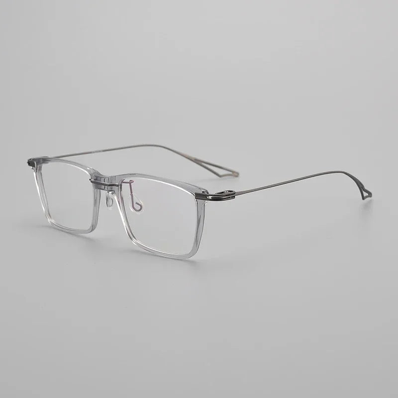 Aror Men's Full Rim Big Square Acetate Titanium Eyeglasses 15416 - Stylish & Durable Frames for Work, Reading & Everyday Wear