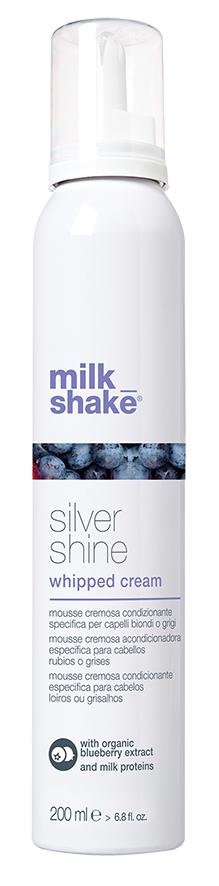 Milk Shake Silver Shine Whipped Cream 200ml - Professional Hair Styling Product for Shiny, Healthy Hair - Perfect for Salons, Home Use & Special Occasions