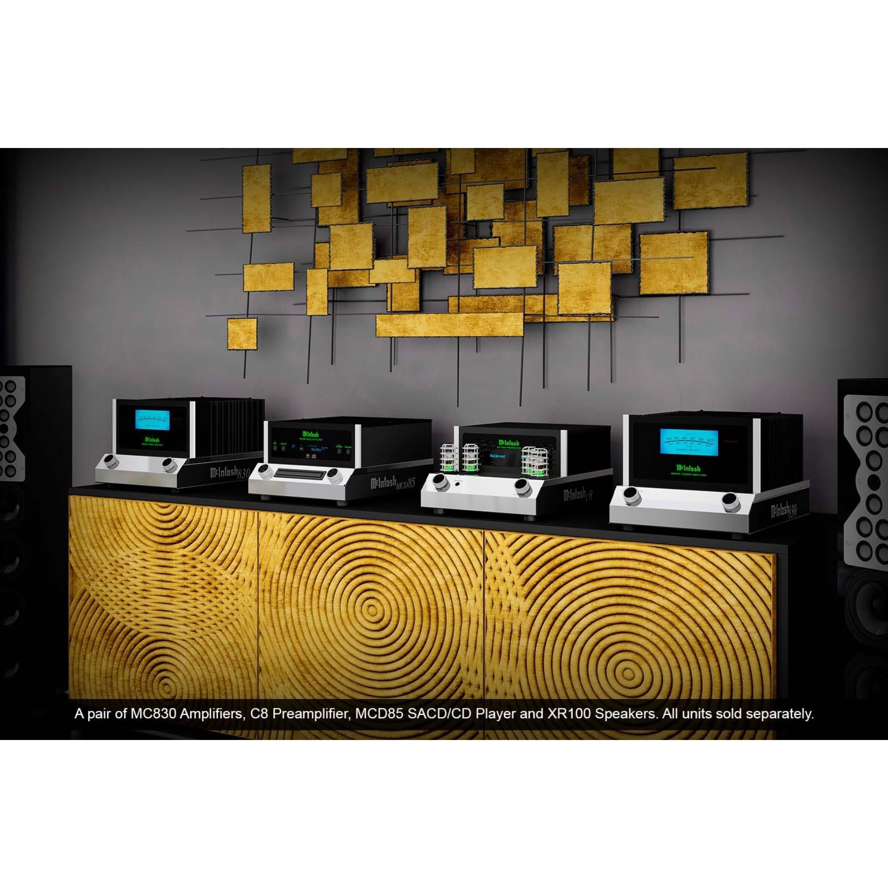 McIntosh MC830 High-Performance 1 Channel Solid State Power Amplifier - Professional Audio & Home Theater Sound System Enhancement