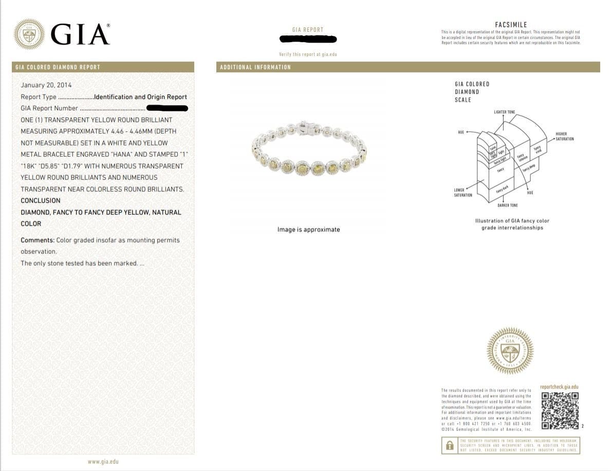 18K White Gold Natural Fancy Yellow and White Diamond Bracelet - GIA Certified Diamond Jewelry for Women | Perfect for Weddings, Anniversaries & Special Occasions