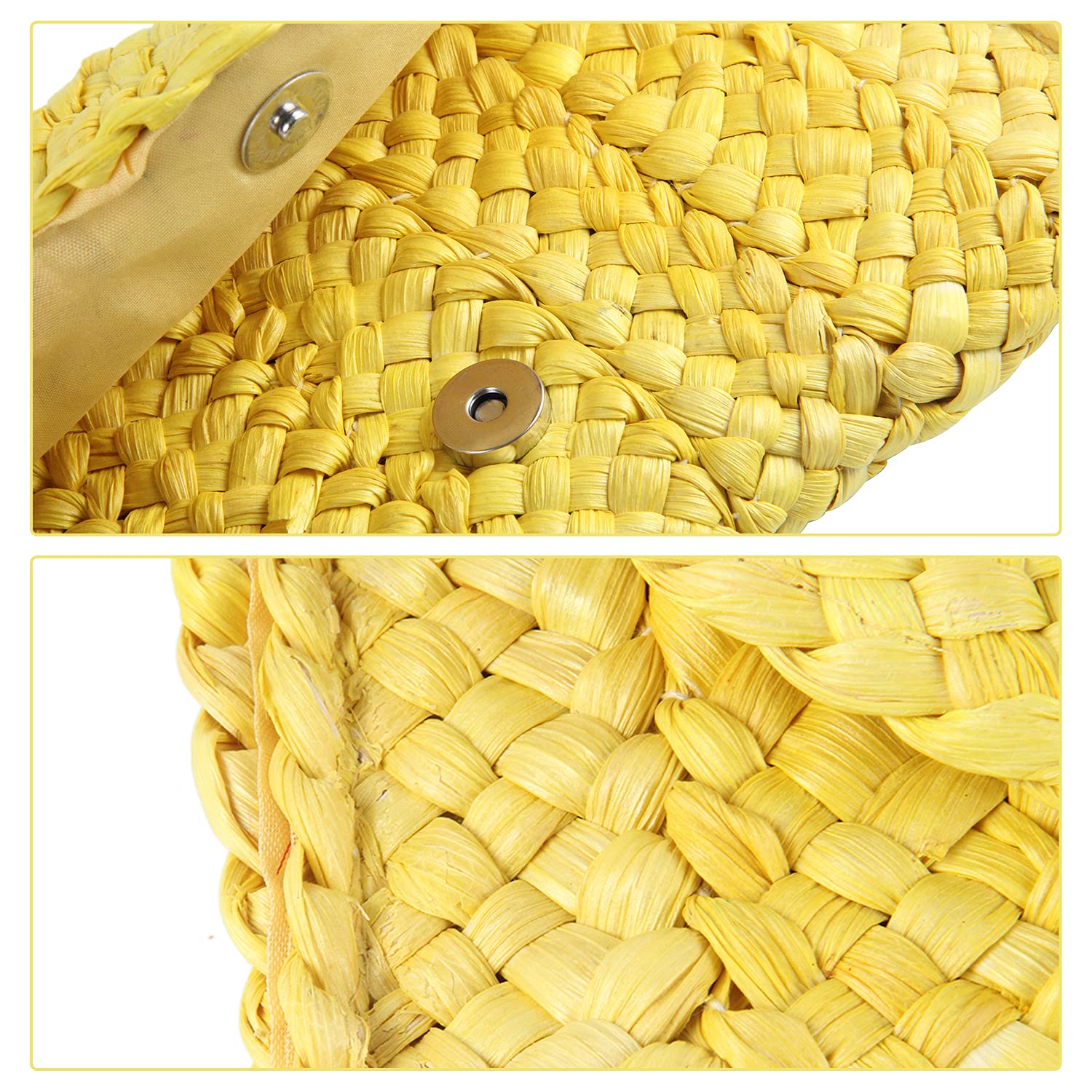 Women's Straw Woven Clutch Purse - Summer Beach Bag with Envelope Design | Perfect for Vacations, Weddings & Outdoor Events