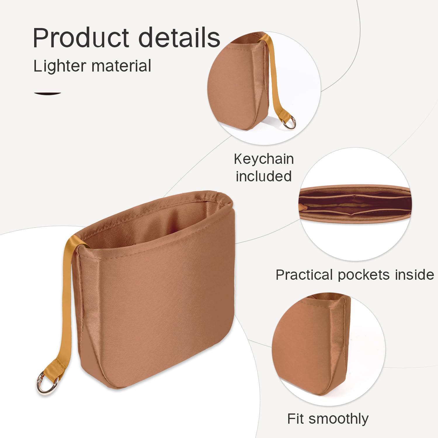 Custom Organizer Insert for Hermes Evelyne Bags TPM/PM/GM/TGM - Premium Silk Purse Organizer with Custom Color Options - Perfect for Travel, Work & Everyday Luxury Bag Organization