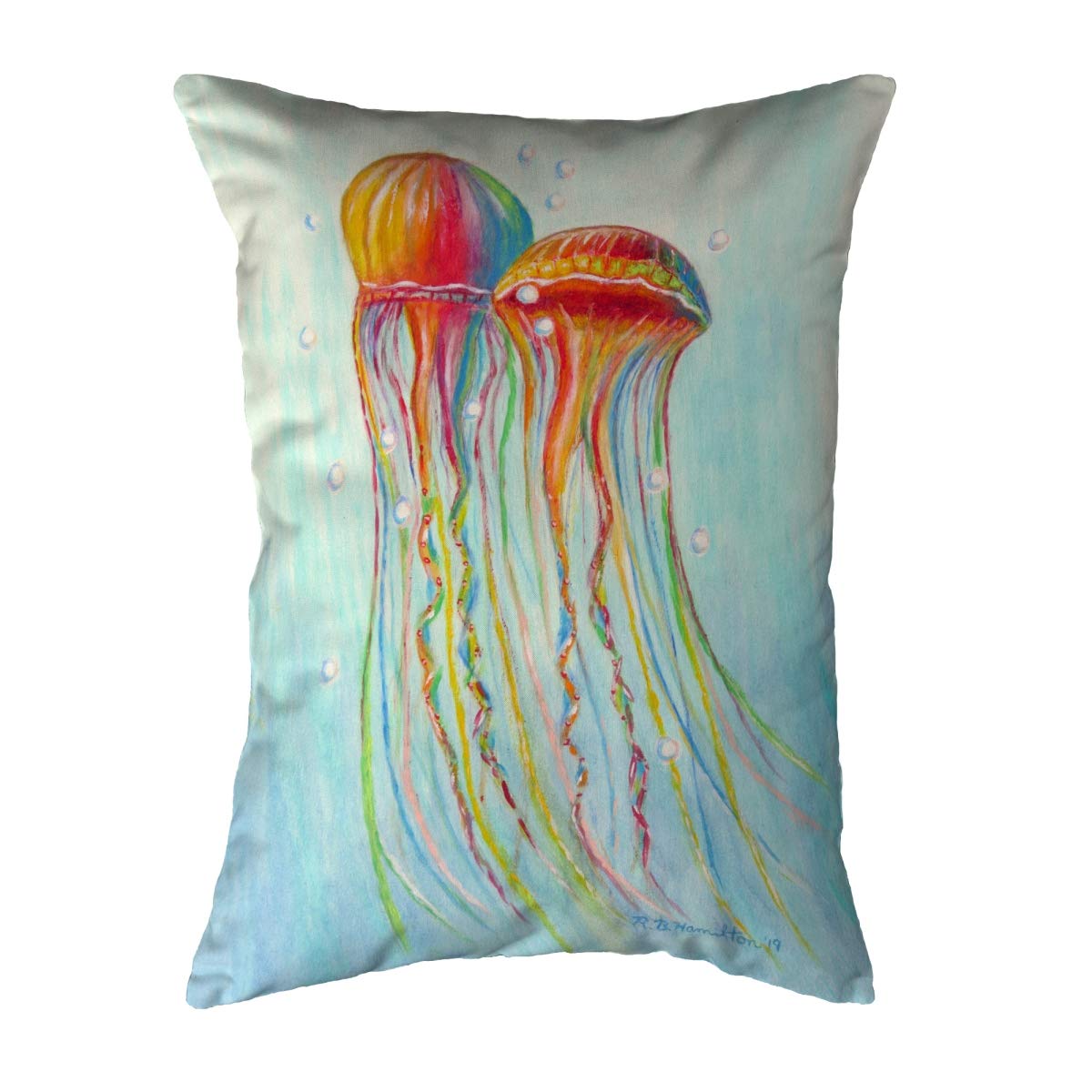 Betsy Drake NC1095 Decorative Throw Pillow 16x20 Inches Multi-Color - Perfect for Sofa, Bed & Home Decor