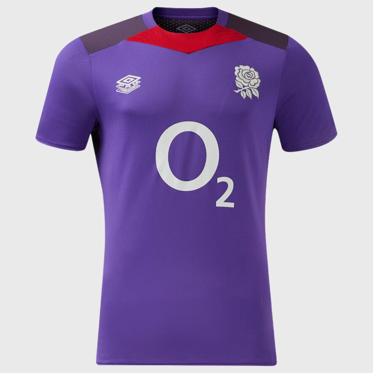 Umbro England Rugby Men's Gym Tee - Breathable Workout Shirt for Training & Sports | Prism Violet Color | Perfect for Gym, Rugby Practice & Casual Wear