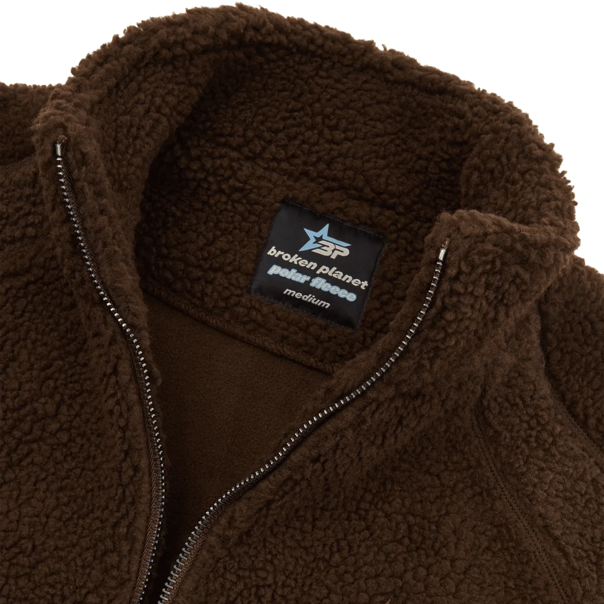 Broken Planet Mocha Polar Fleece Jacket - Soft & Warm Winter Outerwear for Men & Women - Perfect for Hiking, Camping & Outdoor Activities