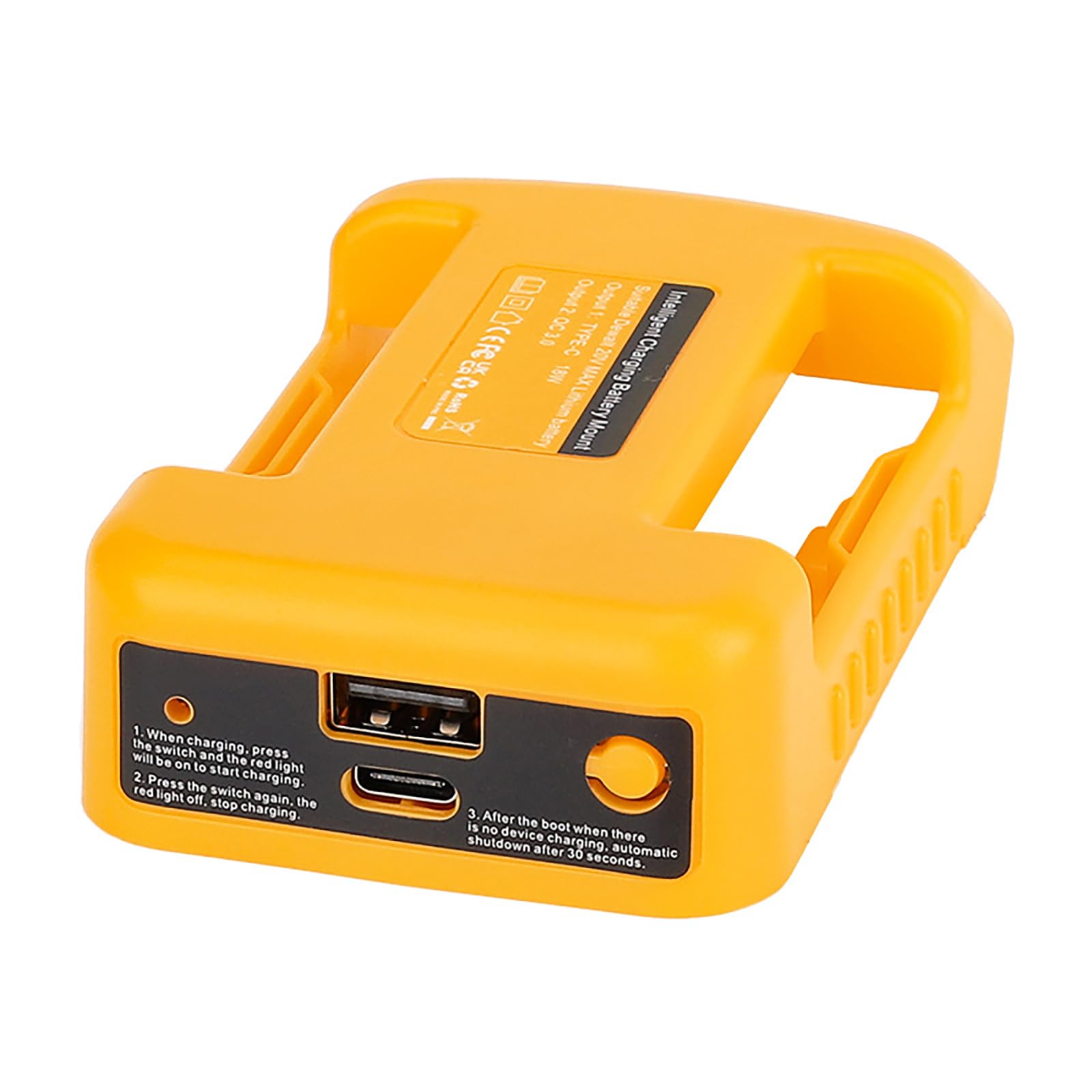2024 Makita 18-20V Li-ion Battery USB Charger Adapter - QC3.0 Fast Charging with USB Type-C Port - Perfect for Power Tools, Outdoor Work & Emergency Charging