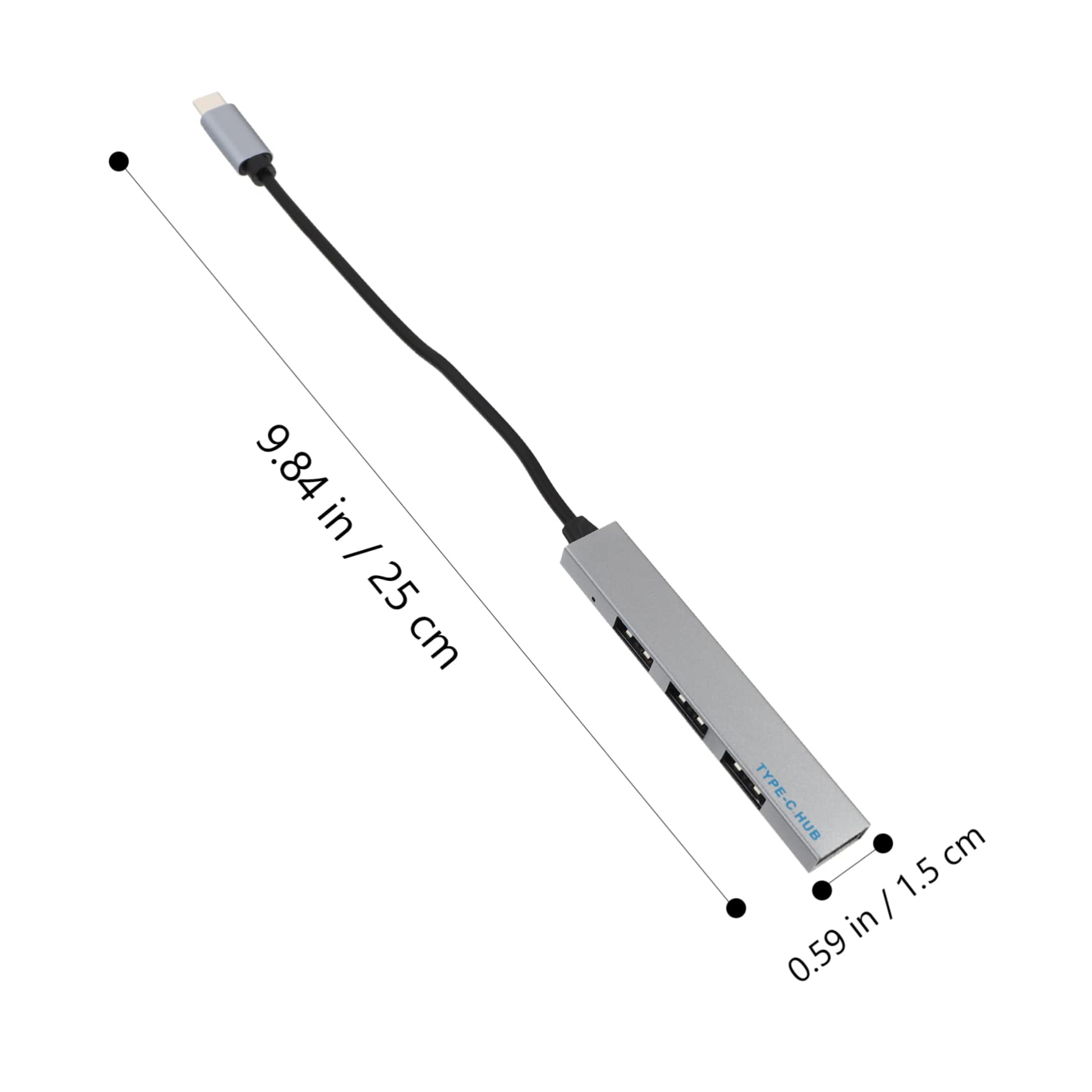 UKCOCO 2-Pack Aluminum Alloy USB Hub Adapter - USB A Splitter, Charger, Micro USB Converter, Portable Laptop/PC Expander for Home Office, Travel & Gaming Accessories
