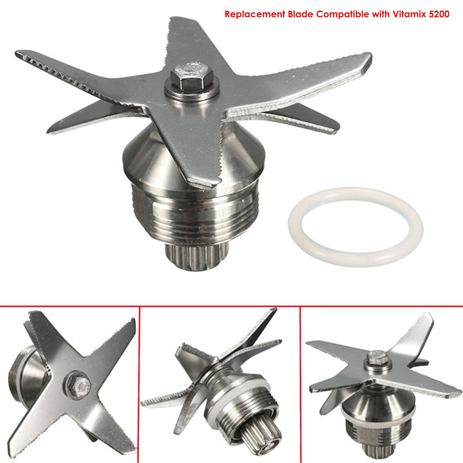 Premium Stainless Steel Wet Blade Replacement for Vitamix 5200 Series - Compatible with 64oz & 32oz Containers - High-Quality Direct Fit Blender Accessories - Perfect for Smoothies, Soups, and Nut Butters