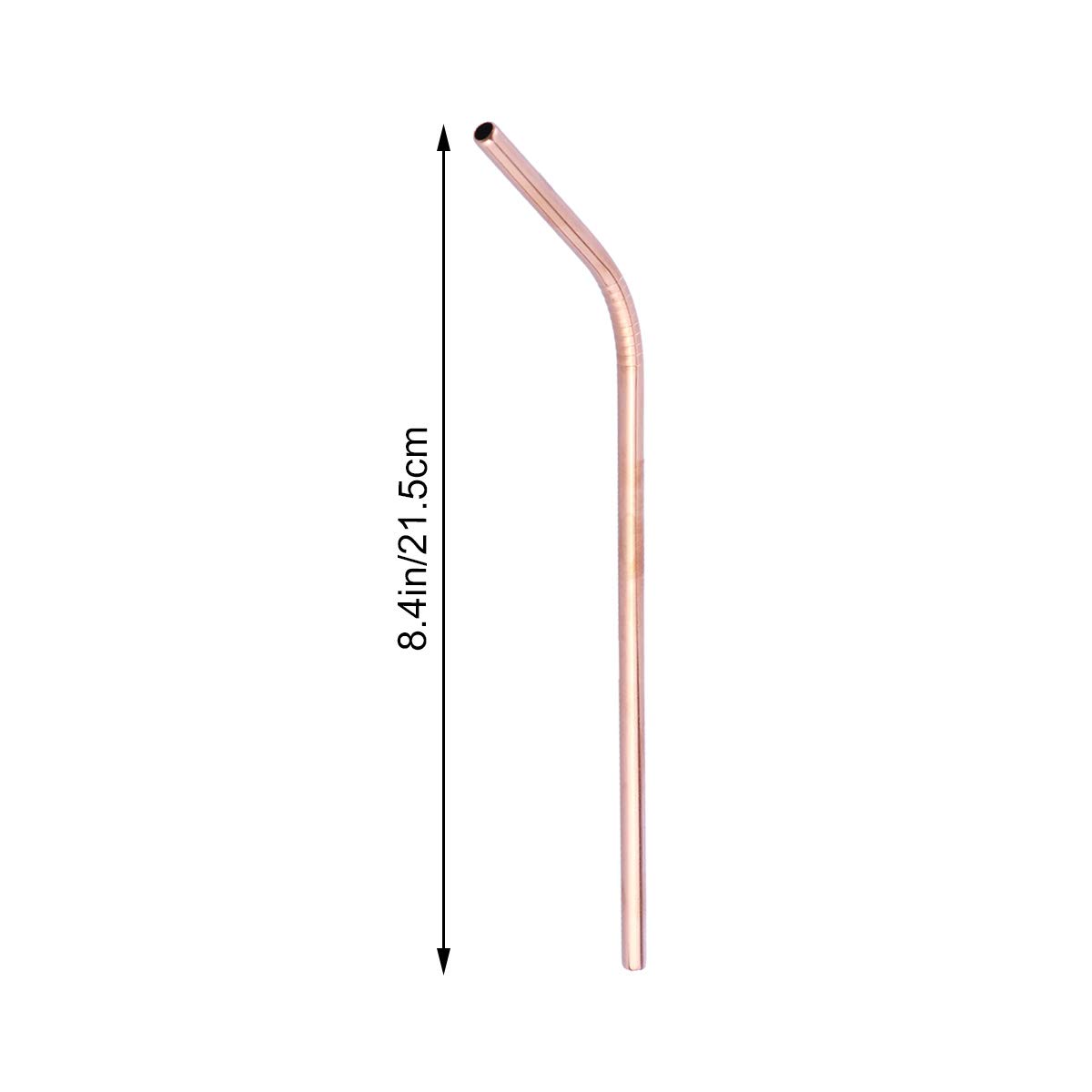 Cabilock 1 Pack Reusable Stainless Steel Drinking Straws - Straight Metal Straw for Smoothies, Iced Coffee & Cocktails - Eco-Friendly & Dishwasher Safe