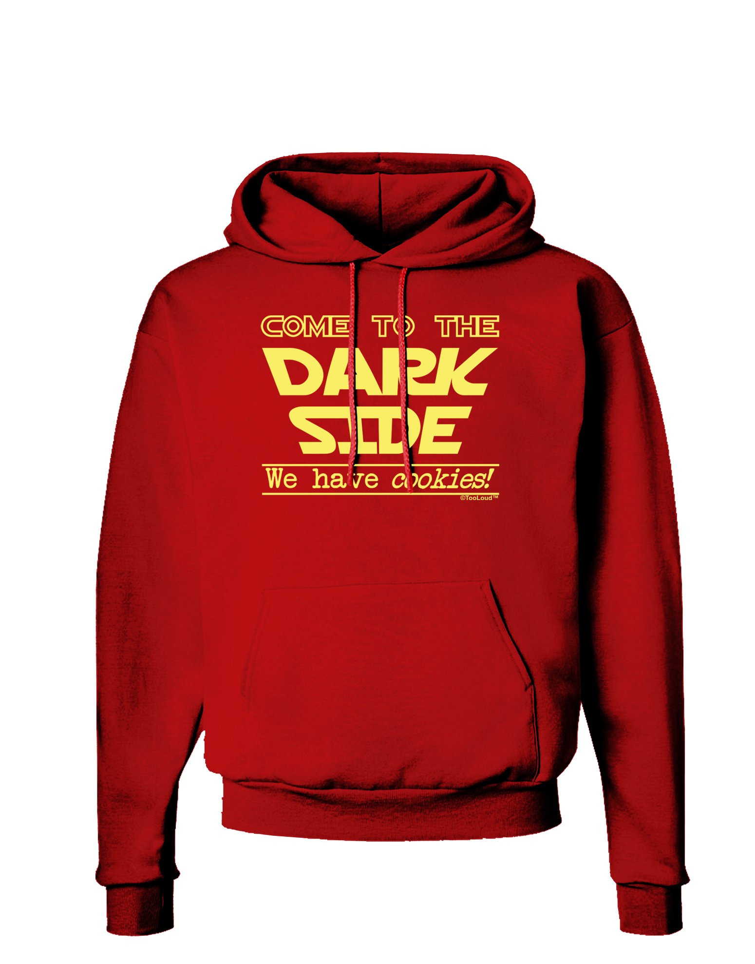 TooLoud Come To The Dark Side - Cookies Dark Hoodie Sweatshirt with Pockets | Men's Streetwear Pullover Hooded Sweatshirt for Casual Wear & Urban Fashion