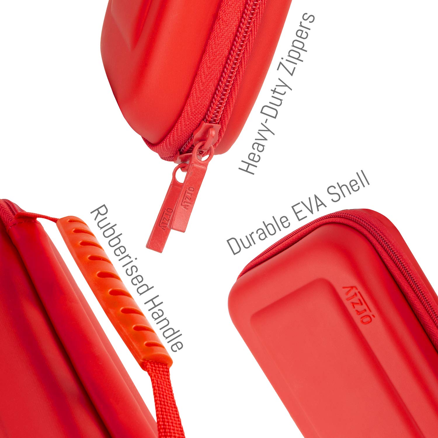 Orzly Protective Hard Travel Carry Case for Nintendo Switch & Switch OLED - Portable Shell Pouch with Storage Pockets for Games & Accessories | Perfect for Travel, Commuting & Home Storage
