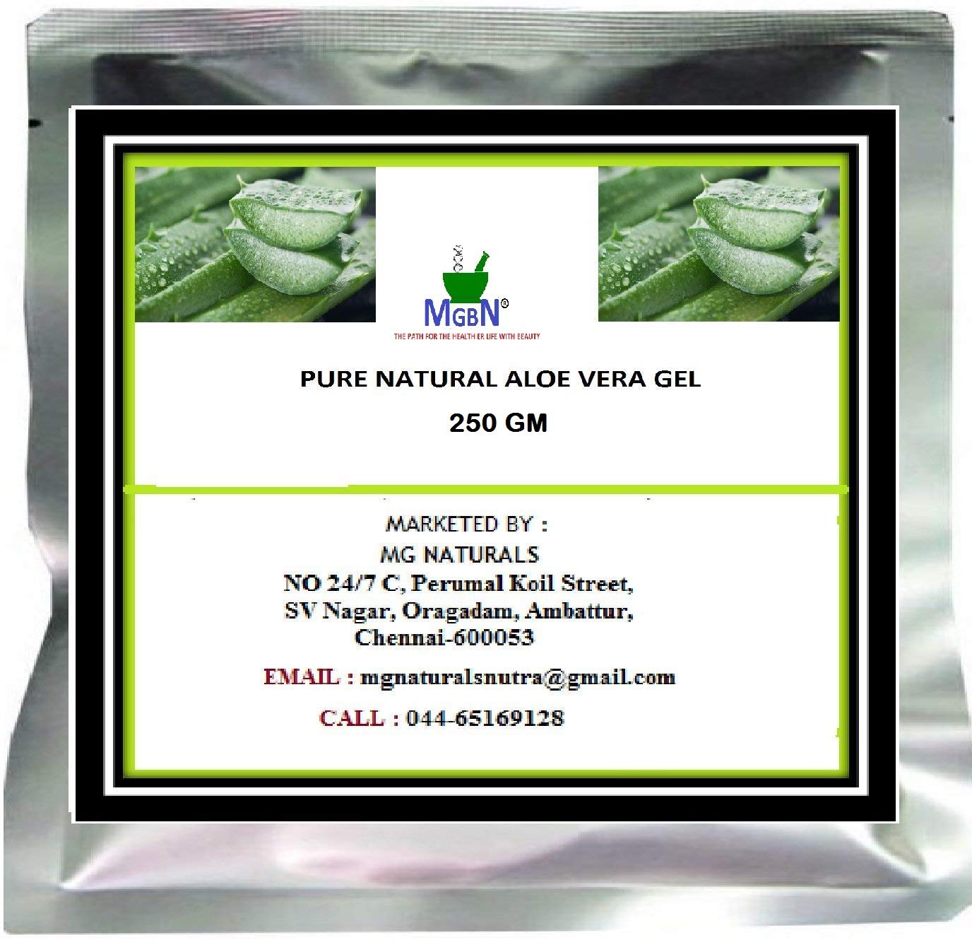 Pure Aloe Vera Gel 250g - 100% Natural Skin Care for Sunburn Relief, Moisturizing & Hair Care | Perfect for Face, Body & Scalp Hydration