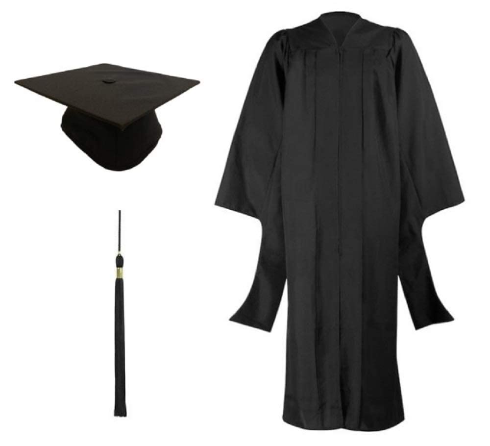 Master's Graduation Cap, Gown & Hood Set - Complete Black Academic Regalia for Masters Degree Ceremony | Perfect for Graduation Photos, Commencement & Academic Events