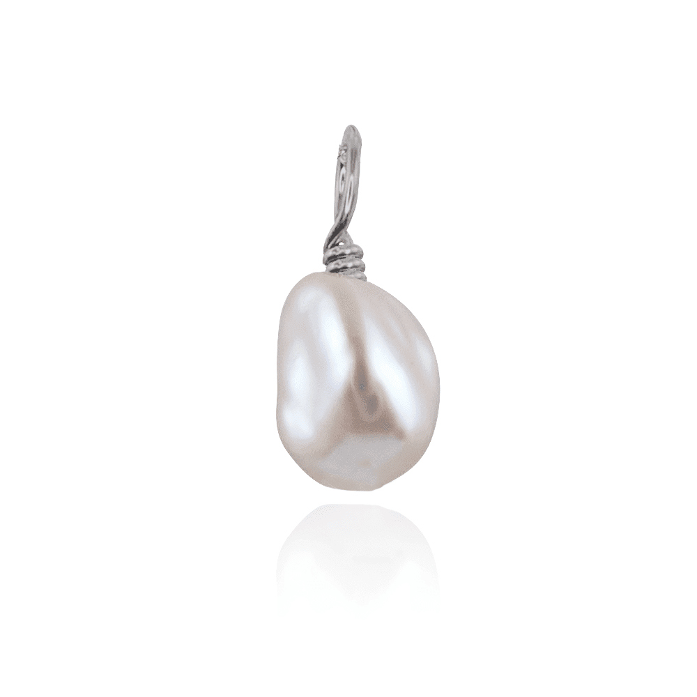 Natural Freshwater Pearl Crystal Pendant Necklace - Elegant Tiny Raw Pearl Jewelry for Women, Gift for Her, Perfect for Weddings & Special Occasions