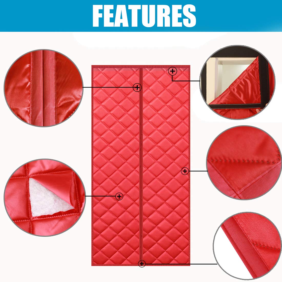 GettyGears Magnetic Thermal Insulated Door Curtain - 39