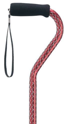 Elegant Rose Scallop Offset Walking Cane for Seniors - Lightweight Adjustable Mobility Aid with Comfortable Handle - Perfect for Daily Use, Travel & Outdoor Activities