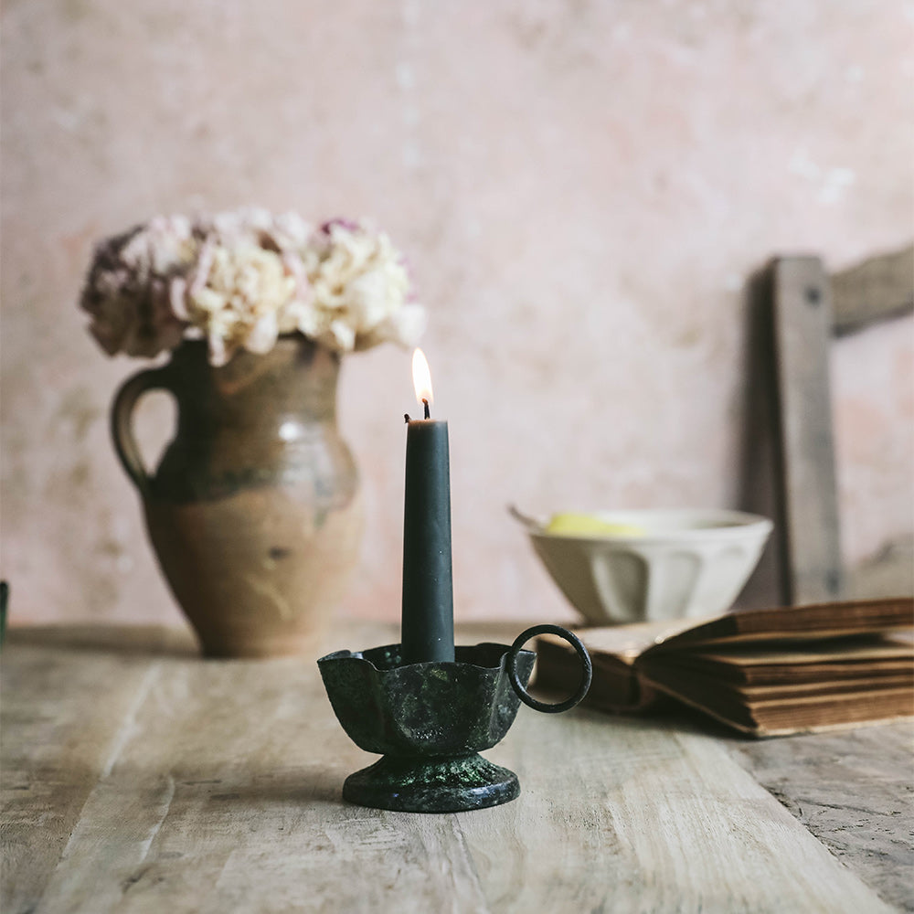 Emerald Iron Candle Holder - Elegant Home Decor for Dining Table, Wedding Centerpiece & Romantic Ambiance
