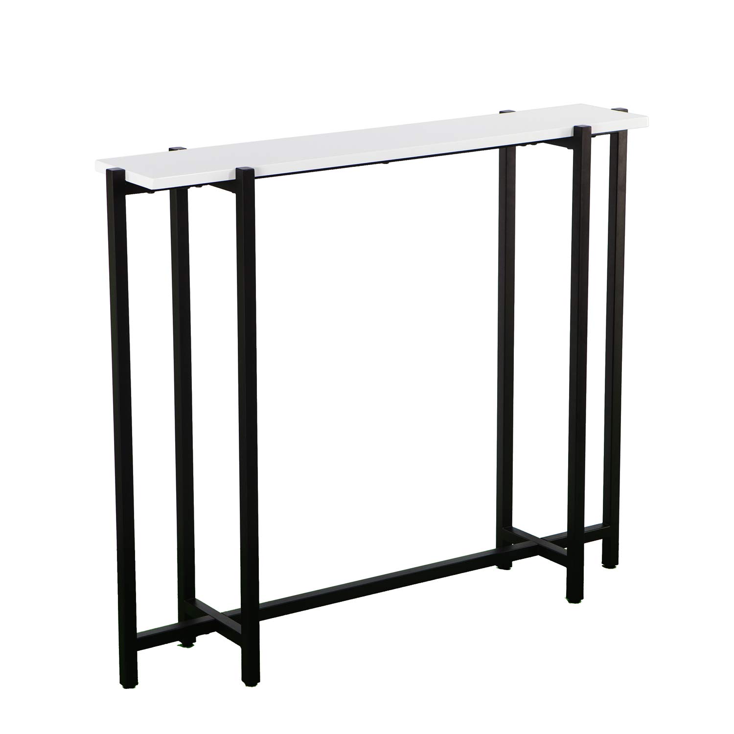 SEI Furniture Helena Contemporary Narrow Console Table - Black | Modern Entryway Sofa Table for Hallway, Living Room & Foyer Decor