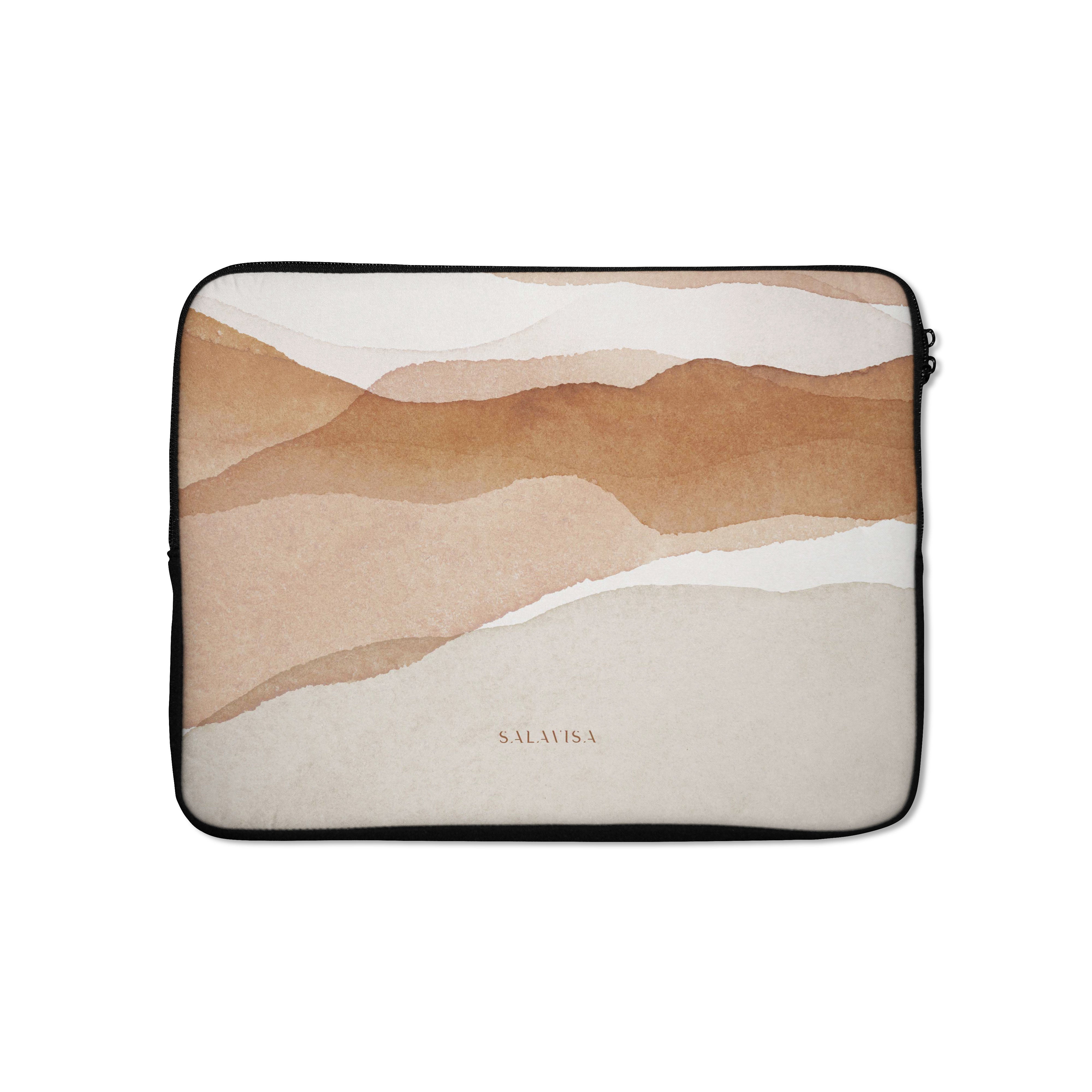 Premium Sahara Watercolor Laptop Sleeve - 13 Inch Laptop Case with Stylish Design, Protective Padded Cover for MacBook Air/Pro - Perfect for Work, Travel & School Accessories