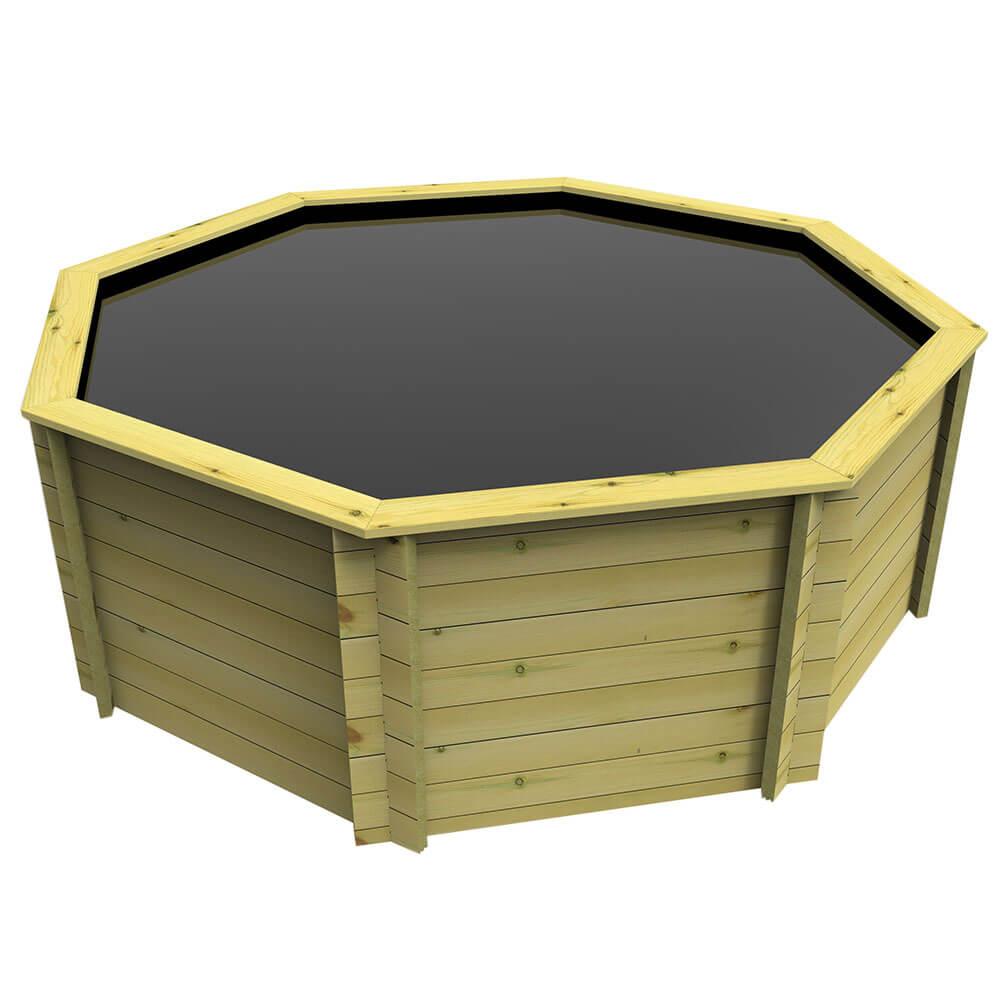 Premium 12ft Octagonal Wooden Koi Pond by The Garden Timber Company - Perfect for Outdoor Garden Decor, Backyard Water Features & Zen Landscaping