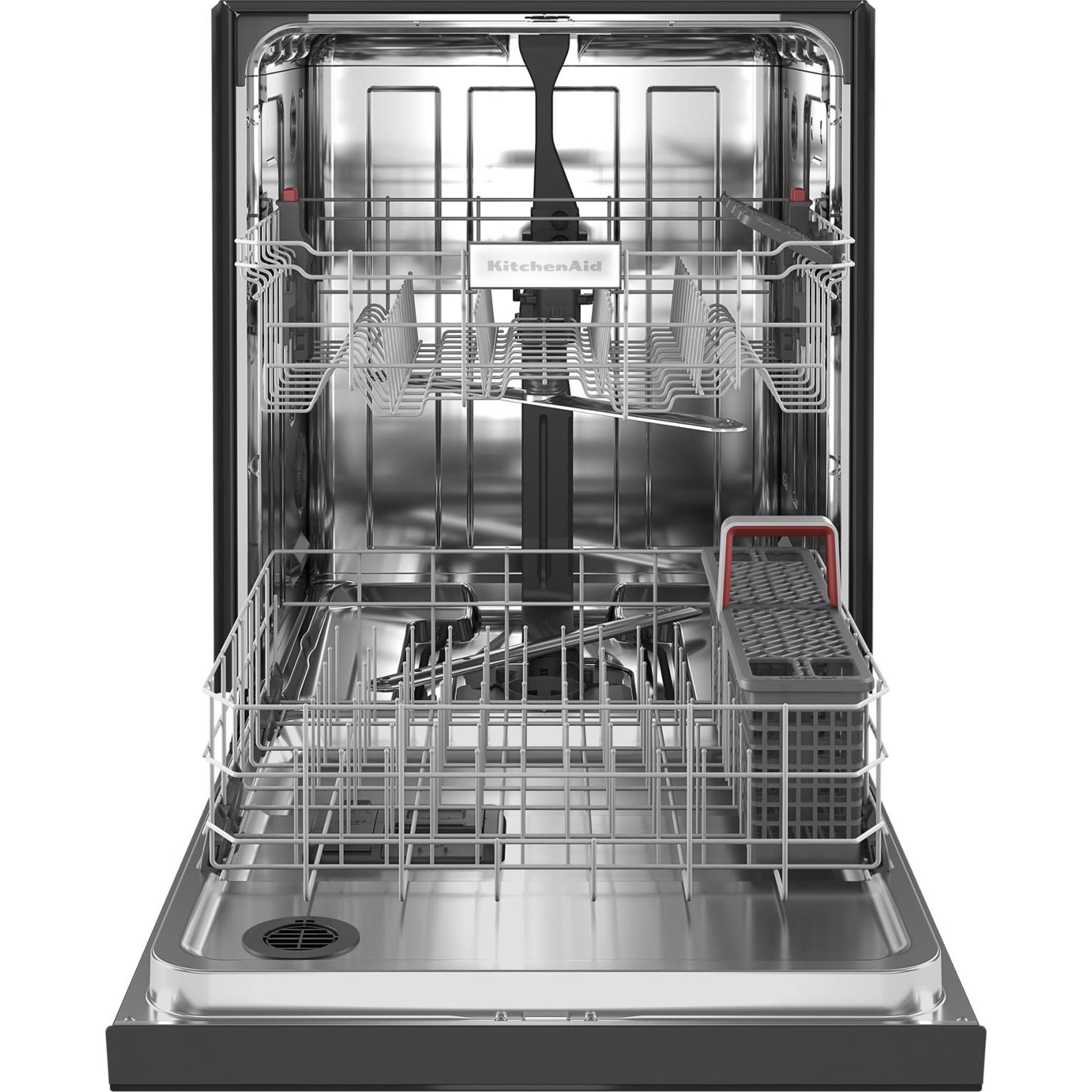 KitchenAid KDFE104KBL Built-In Dishwasher - 24 Inch Black Stainless Steel for Modern Kitchens | Quiet Operation & Energy Efficient | Perfect for Family Homes & Open Concept Spaces