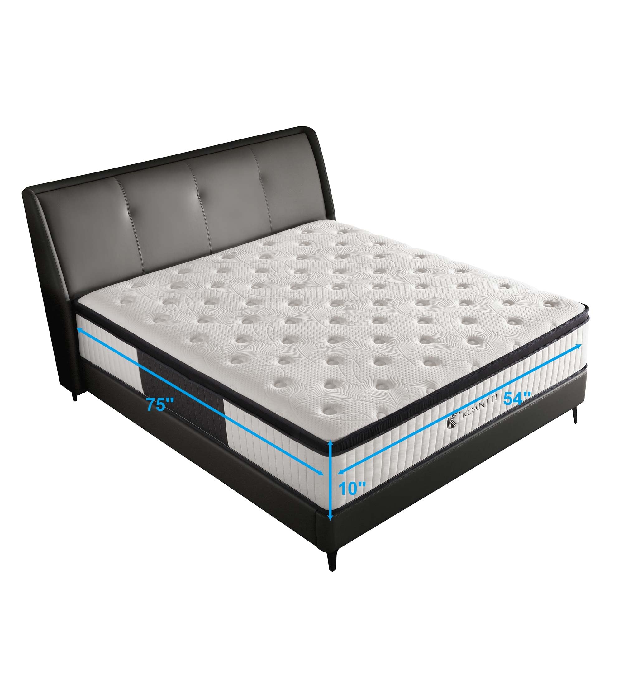 10 Inch Hybrid Full Mattress in a Box - Memory Foam & Pocket Springs for Edge Support & Pressure Relief - Medium Firm White Mattress CertiPUR-US Certified - Perfect for Guest Rooms, Dorms & Apartments