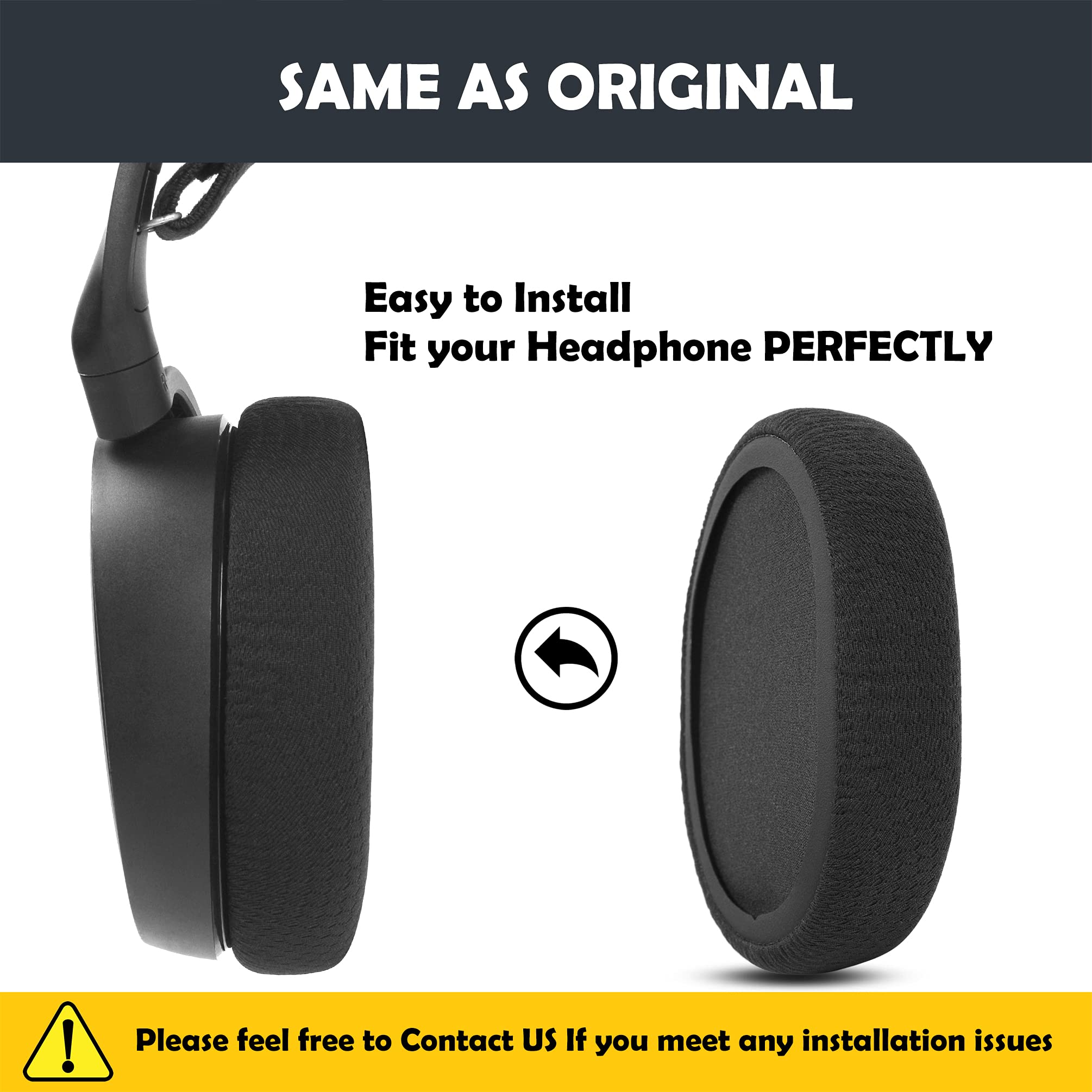 Premium Replacement Earpads Cushion for SteelSeries Arctis 1/3/5/7/9 Gaming Headset - Soft Breathable Fabric & Memory Foam - Enhanced Comfort for Long Gaming Sessions, Streaming & Work Calls