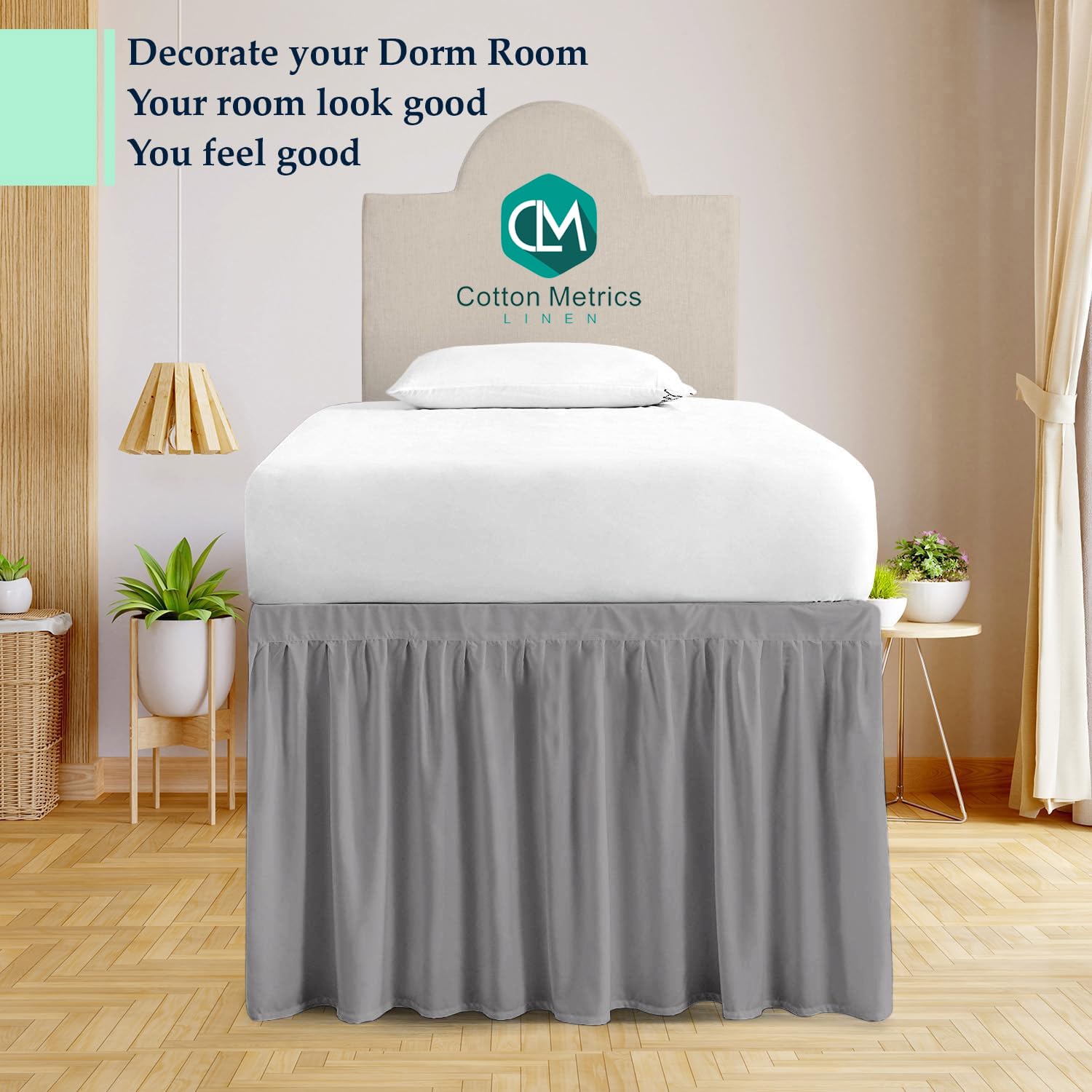 Twin XL Bed Skirt for Dorm Room - 42