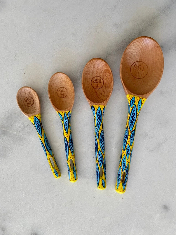 Handcrafted Wooden Measuring Spoons - Perfect for Baking, Cooking & Kitchen Measuring Needs