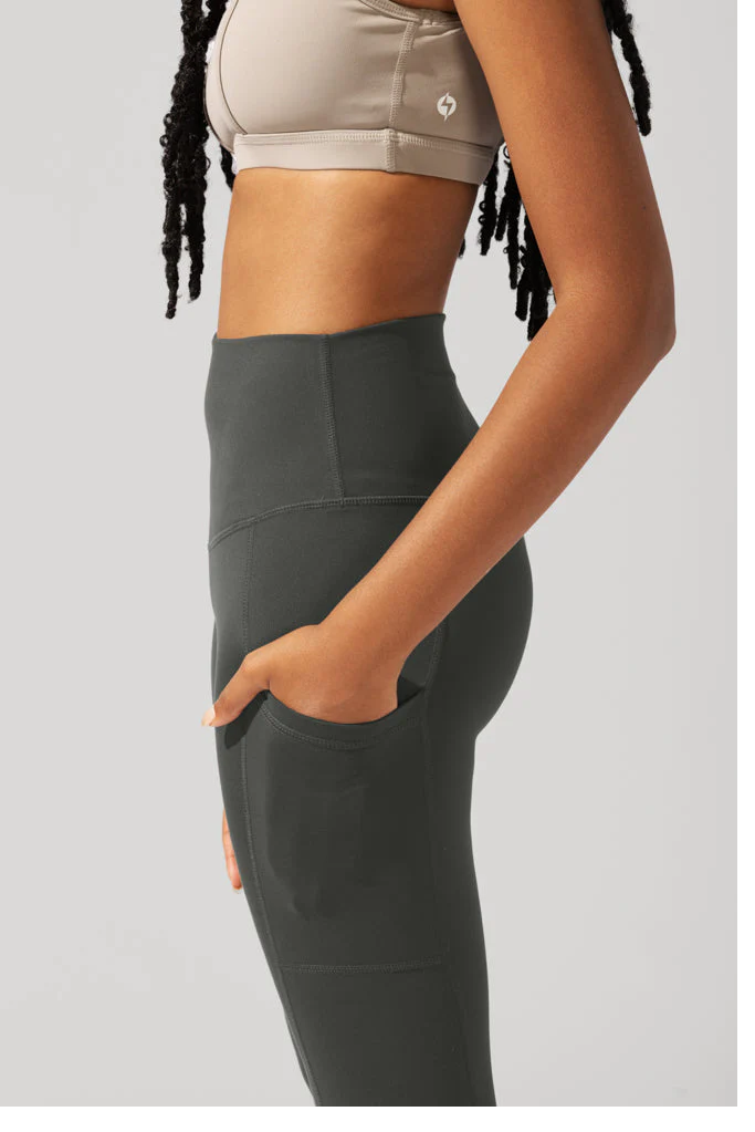 Supersculpt™ High Waist Yoga Leggings with Pockets - Women's Workout Tights for Running, Gym & Lounge - Forestwood Color