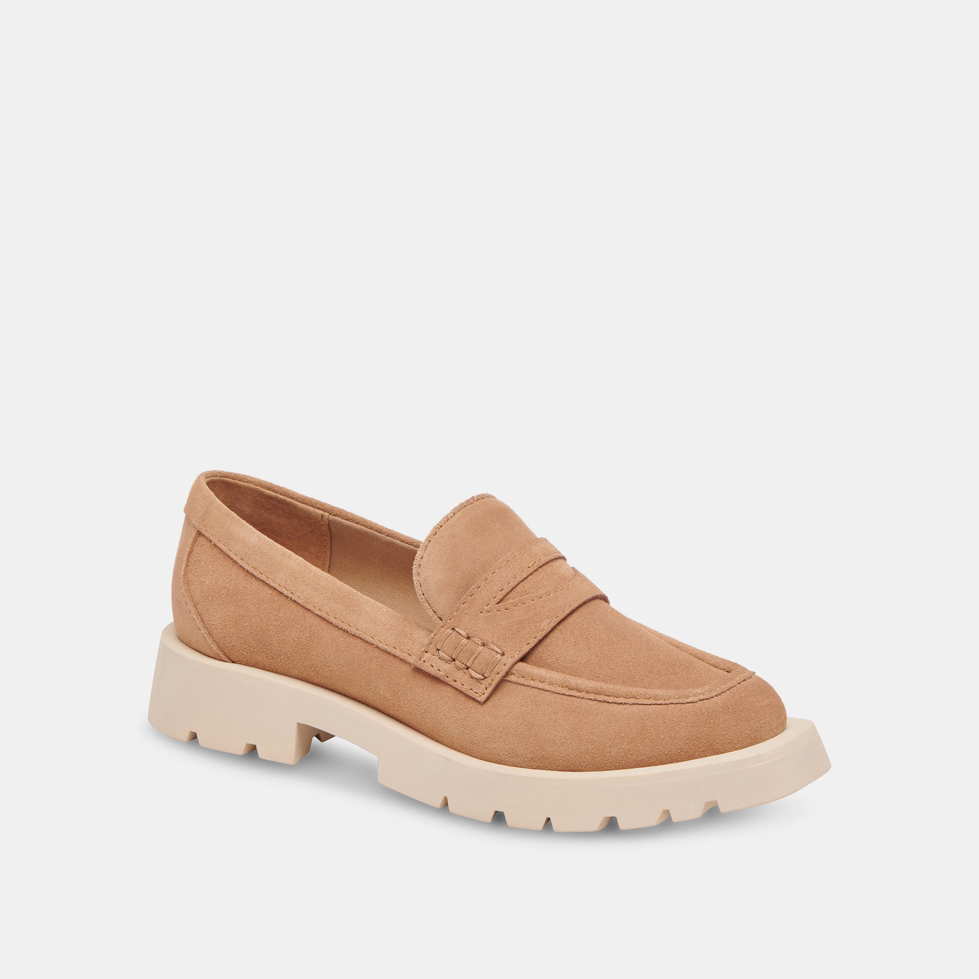 ELIAS FLATS TOFFEE SUEDE - Comfortable Women's Loafers for Work & Casual Wear | Slip-On Shoes for Office, Travel & Everyday Use