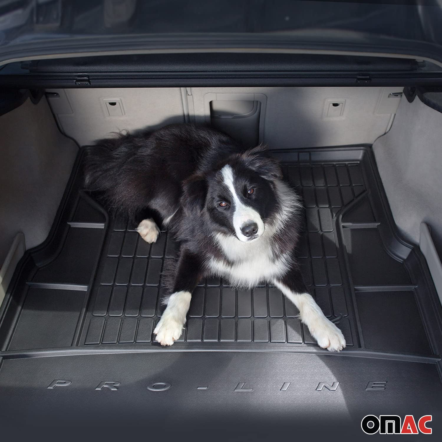 OMAC Premium Cargo Mats Liner for BMW 3 Series G20 Sedan 2019-2025 - Heavy Duty TPE Black Trunk Protector - Perfect for Road Trips, Groceries & Outdoor Adventures