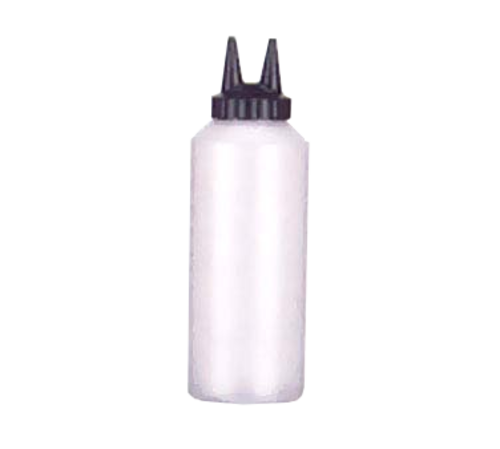 Vollrath 12Oz Squeeze Bottle with Twin Tip - Durable 2212-13 Condiment Dispenser for Sauces, Dressings & Oils - Perfect for Restaurants, Catering & Home Kitchen Use