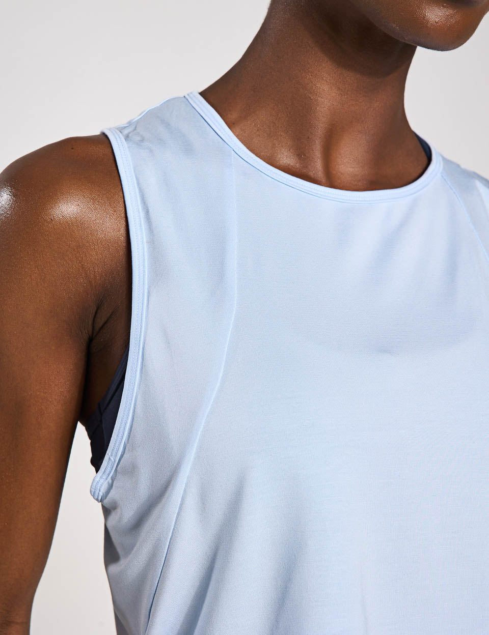 Mia Tank Top - Light Blue Women's Casual Sleeveless Shirt for Summer, Beach, and Everyday Wear