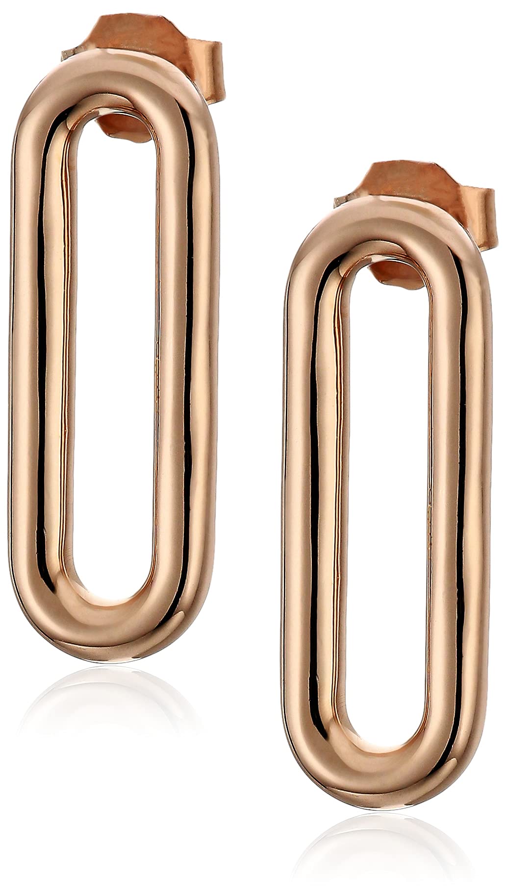 Mackenzie Stud Earrings - .925 Sterling Silver Rhodium Plated or 18K Gold Plated Hoop Earrings for Women | Hypoallergenic, Trendy Dangle & Paper Clip Style Earrings | Perfect for Everyday Wear, Parties & Gifts for Teens and Women