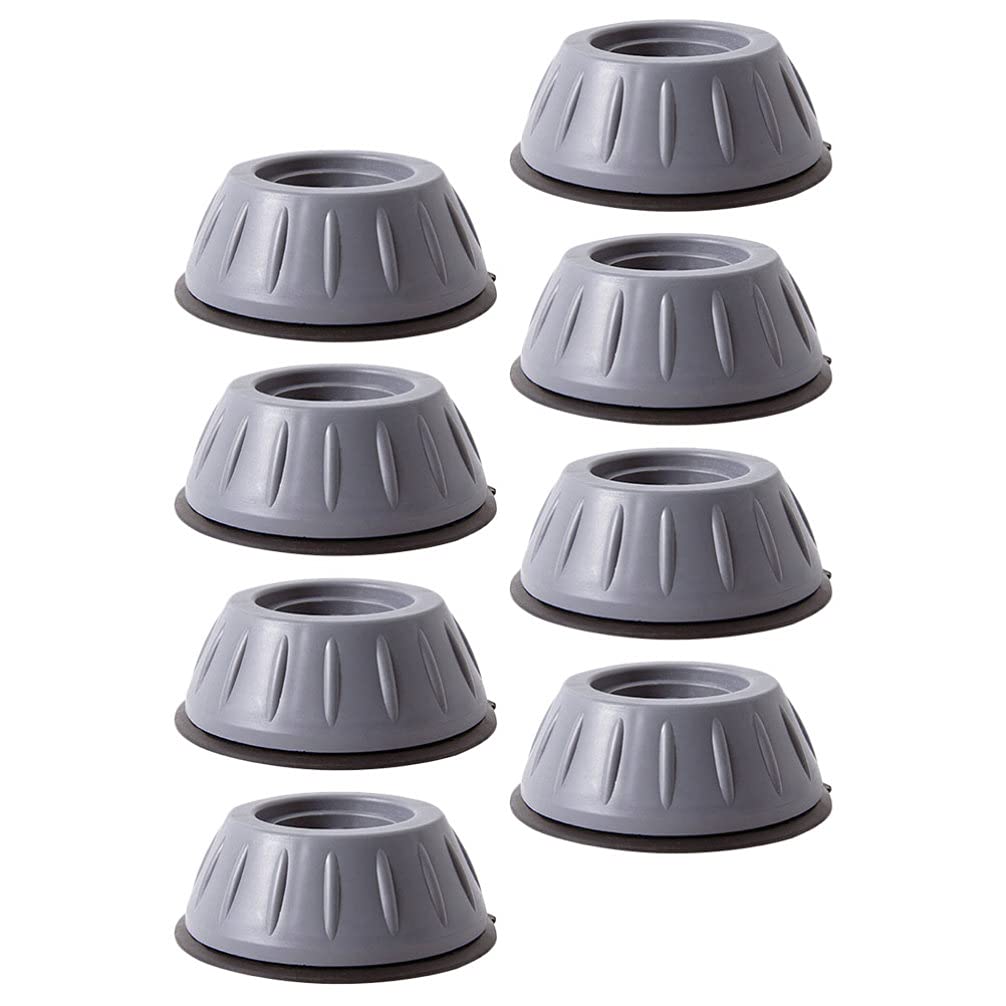 Hemoton 8-Piece Non-Slip Furniture Pads - Anti-Vibration Refrigerator & Washing Machine Feet - Soft Rubber Anti-Skid Stabilizers for Floors (Use for Dryers, Fridges, Furniture to Prevent Movement & Noise)