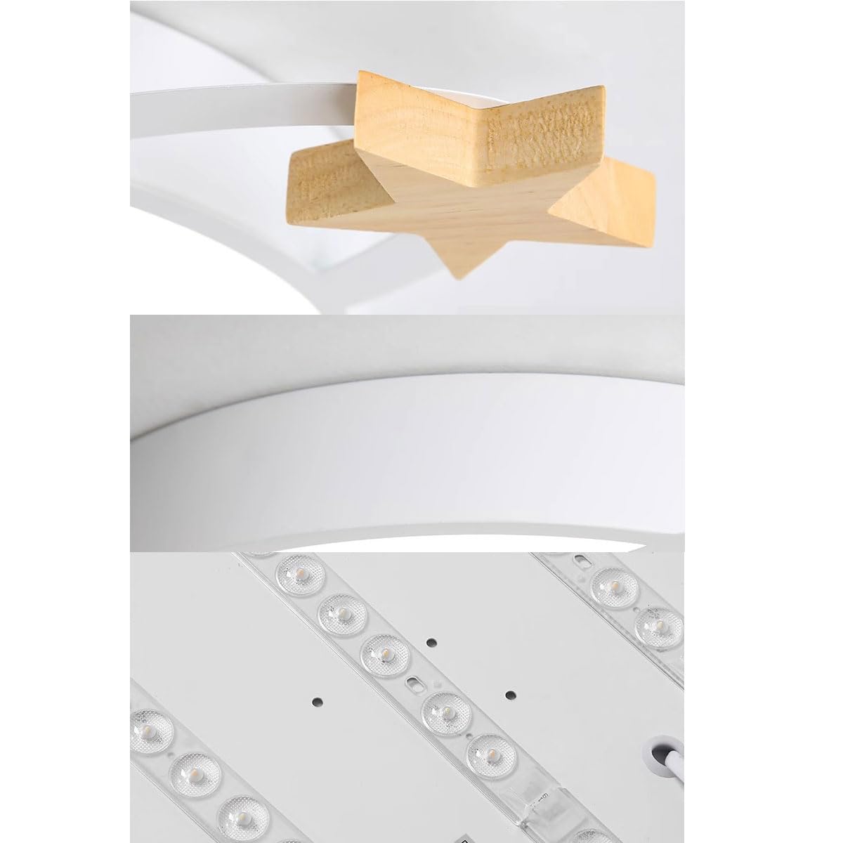 GUOGUOSM 50cm Modern LED Ceiling Light - Dimmable Scandinavian Planet Lamp for Bedroom, Living Room, Study | Creative Round Lighting Fixture for Boys & Girls Rooms | Perfect for Cozy Home Decor and Night Reading