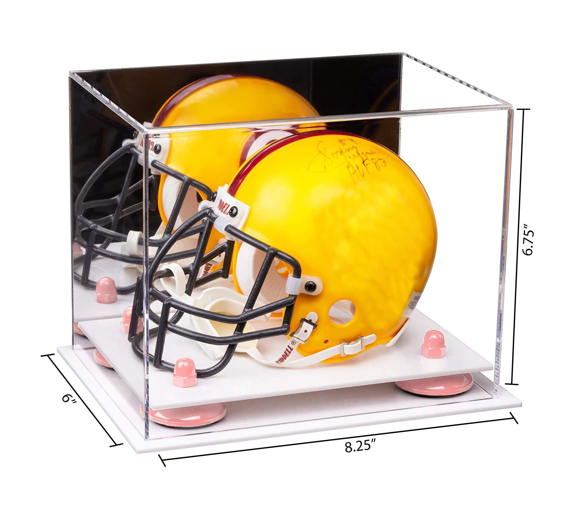 Acrylic Mini Football Helmet Display Case - Perfect for Collectible Miniature Helmets & Sports Memorabilia - Great for Home Office, Man Cave, or Sports Fan Gift