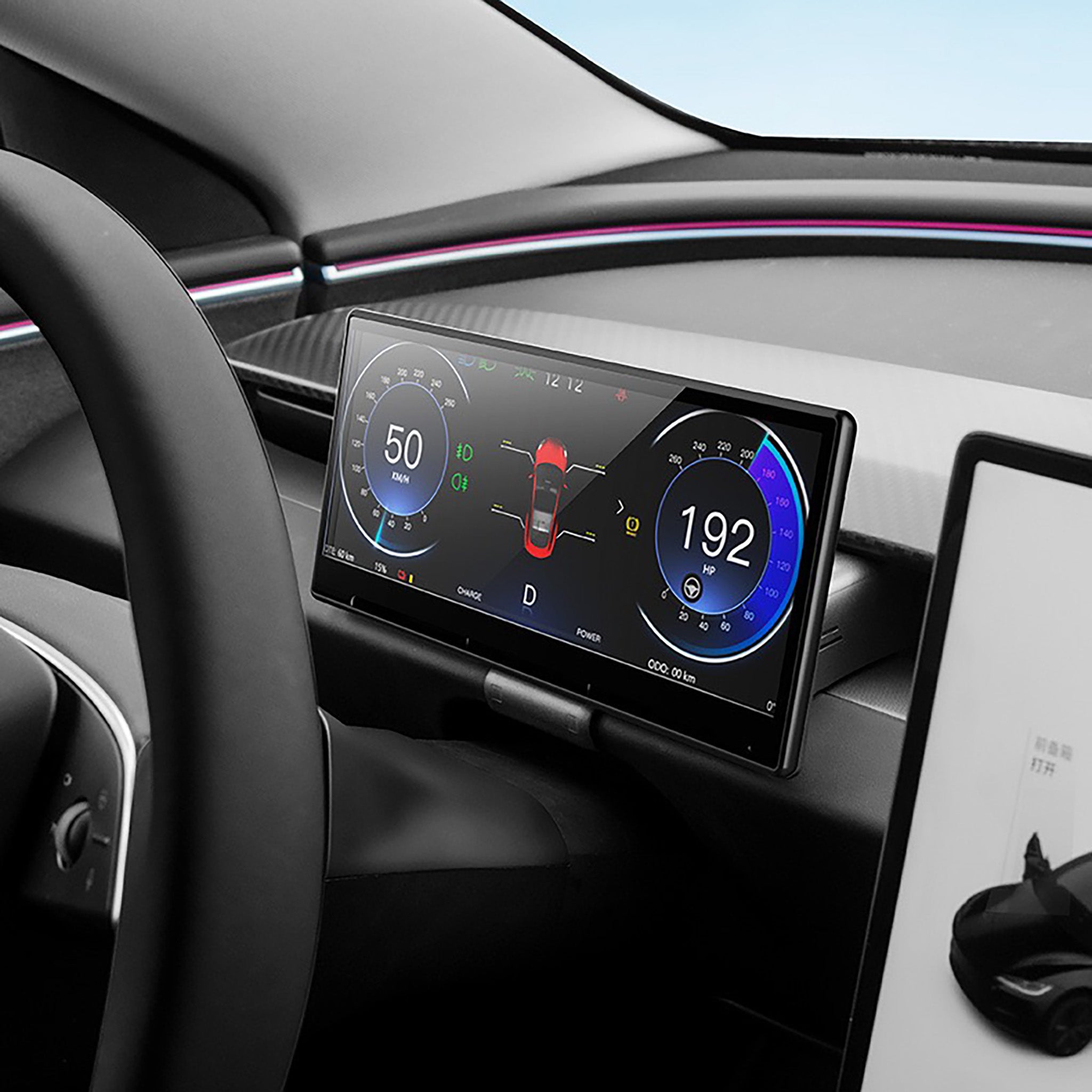 Tesla 8.9 Inch Digital Instrument Cluster Display for Model 3 & Model Y (2024+ Model 3, 2025+ Model Y) - Upgrade Your Driving Experience with Enhanced Dashboard Visibility