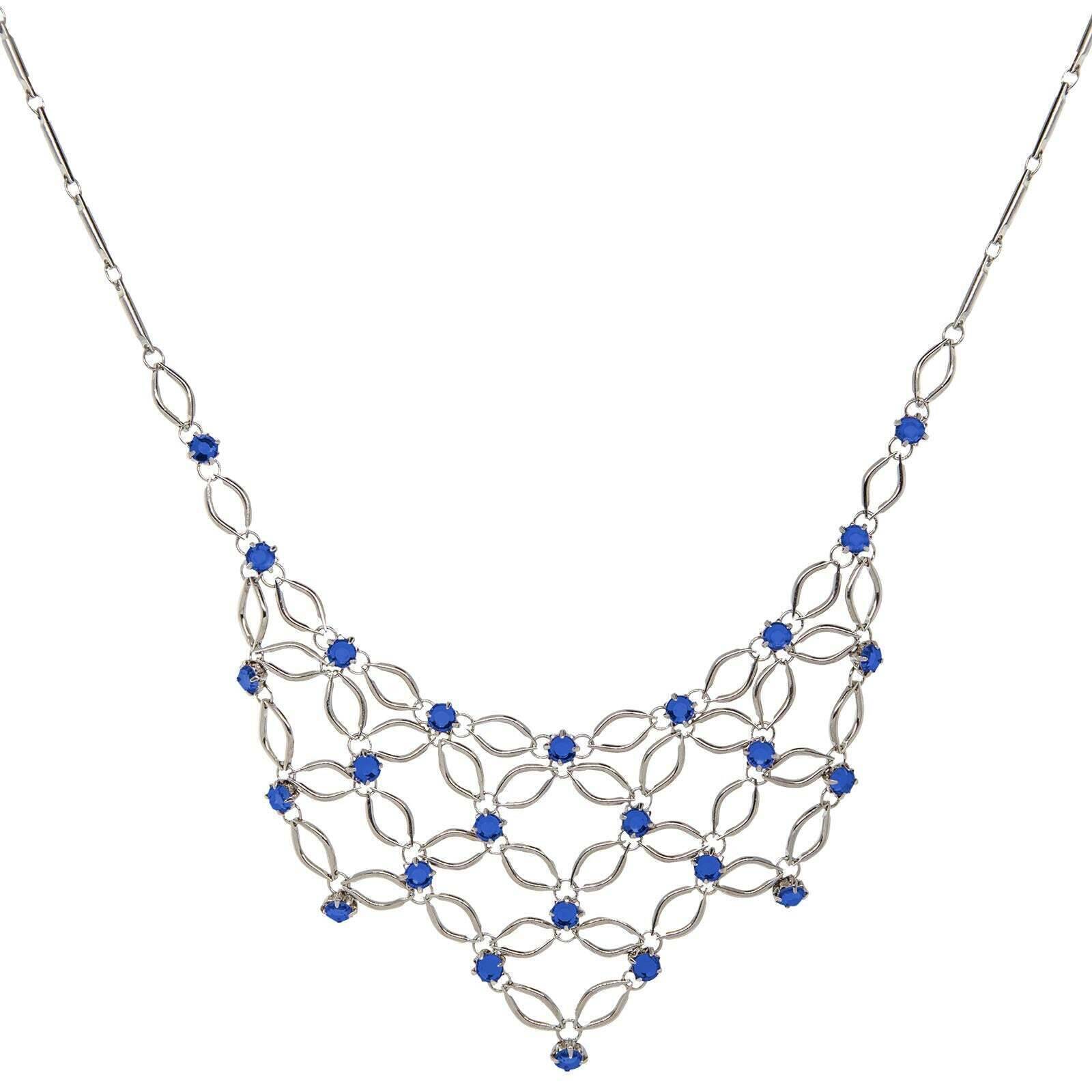 1928 Jewelry Bloom Crystal Statement Bib Necklace - 16