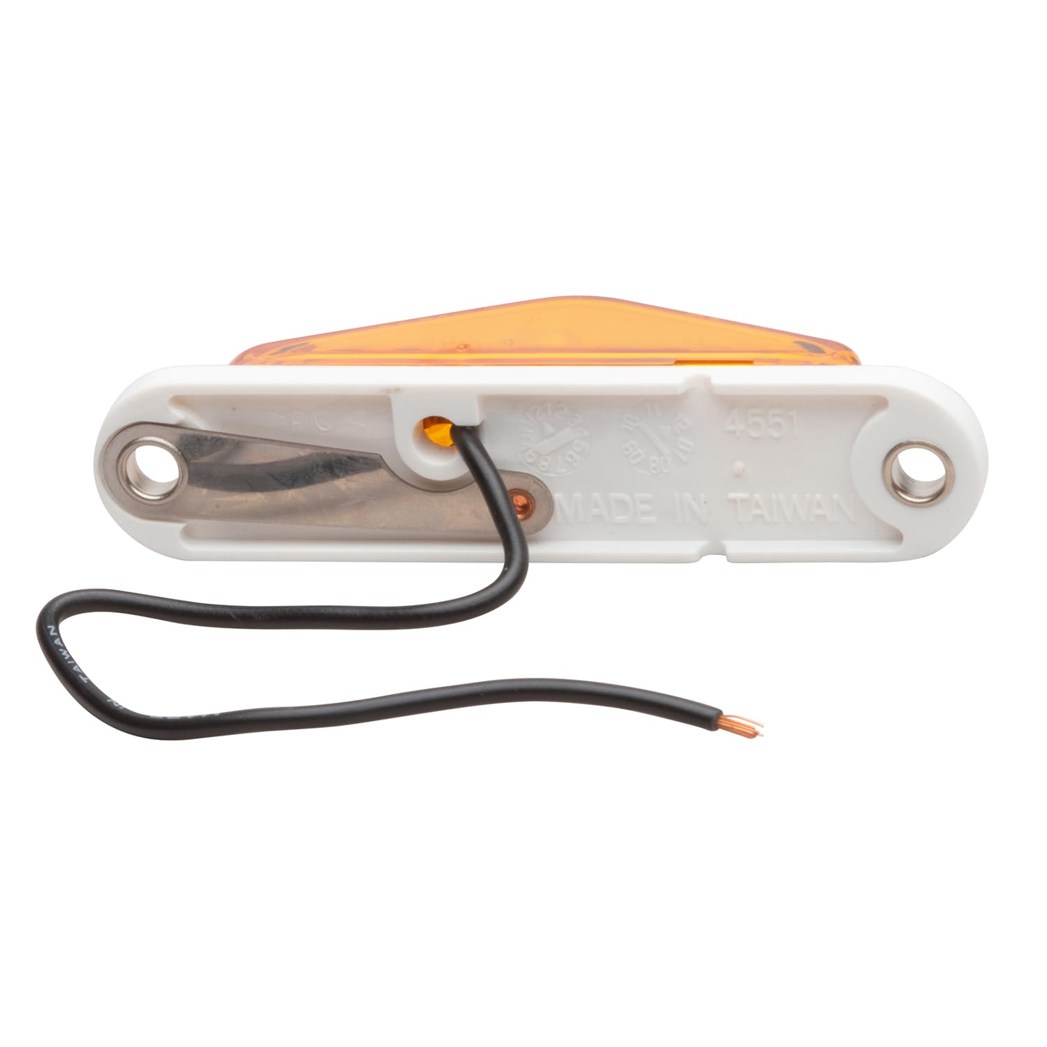 45513 Yellow Clearance Marker Light with Peak Lens (Blunt Cut) - Heavy Duty Truck & Trailer Safety Lights for Night Visibility & Road Compliance