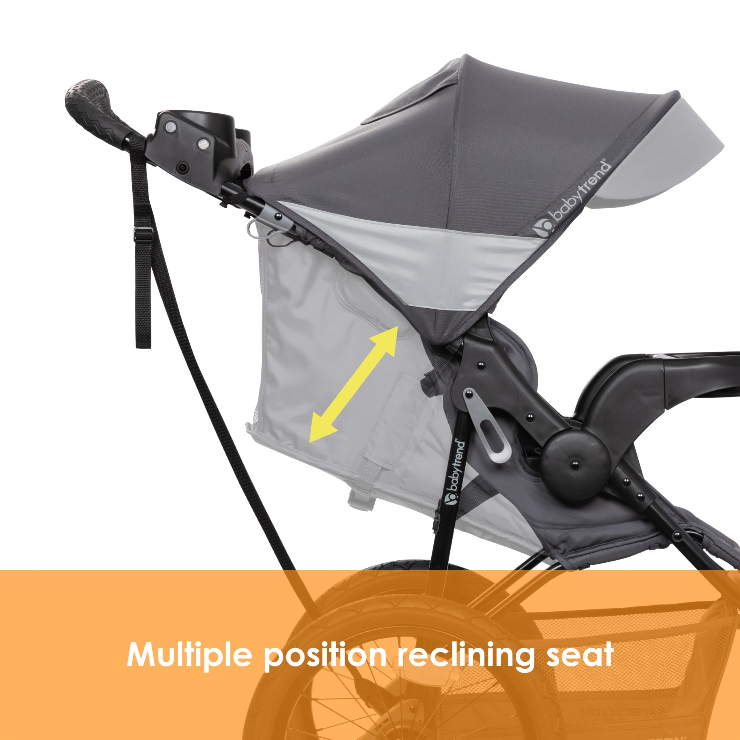 Baby Trend Expedition® Zero Flat Jogger Stroller with LED Lights - Dash Grey | Lightweight Travel Stroller for Infants & Toddlers | Perfect for Jogging, Shopping & Outdoor Adventures
