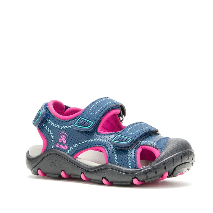 Kamik Light Navy Seaturtle Toddler Sandals - Waterproof Beach Shoes for Boys & Girls - Perfect for Summer Play, Pool, and Outdoor Adventures